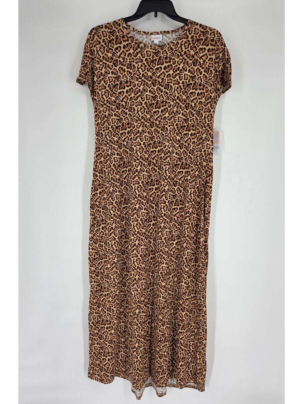 LuLaRoe Maria Brown Tan Animal Print Summer Cotton Modal Maxi Dress NEW Size XL